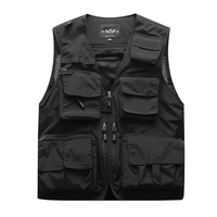 New Multi Pocket Men's Vest Thin Trendy Breathable New Outdoor Mountaineering Shoulder Coat