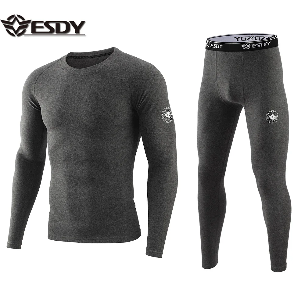 

Winter Men Thermal Underwear Set Soft Cotton Fleece-lined Warm Panels Long Johns Top & Bottom Set Thermo Clothing Pajamas