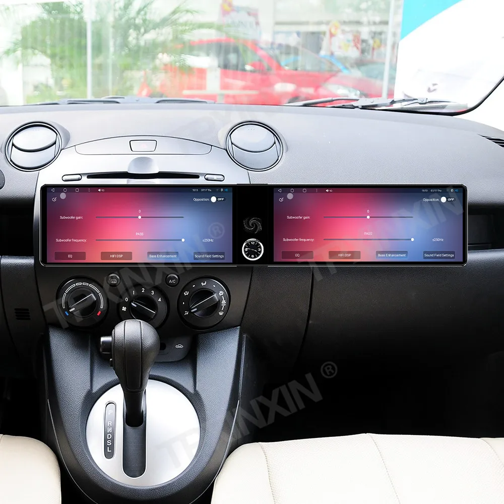 

Автомагнитола с Android Auto и CarPlay для Mazda 2 2007-2014, GPS-навигация, мультимедийный проигрыватель, головное устройство с двумя экранами 24.6 дюйма