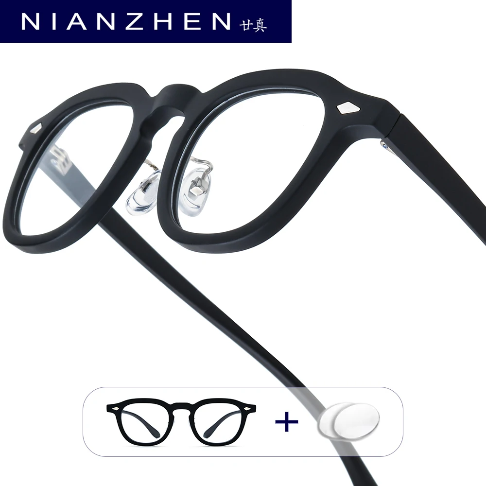 

NIANZHEN Progressive Prescription Glasses Photochromic Myopia Optical Lens Eyewear Men Square Acetate Eyeglasses Frame 5507