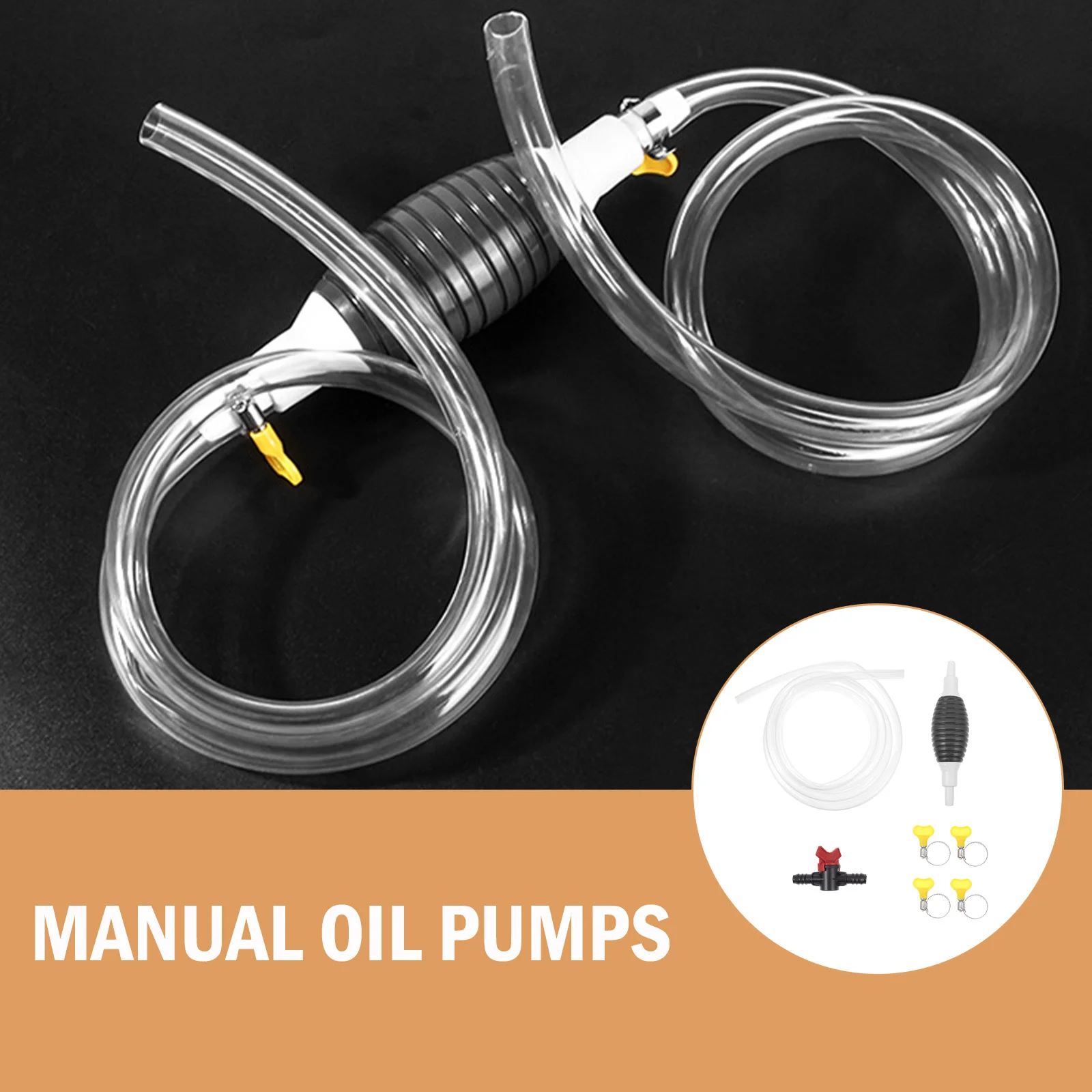 

Portable PVC Fuel Transfer Siphon Manual Pipe Pumps for Fish Tank Hose Durable Large Sphere Thickened Design Efficient Liquid