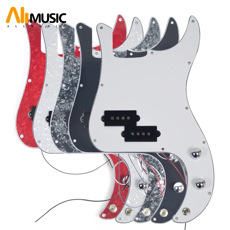 PB P Bass Prewired Loaded Pickguard Scratch Plate with Pickup for 4 String P Bass Multi Colour