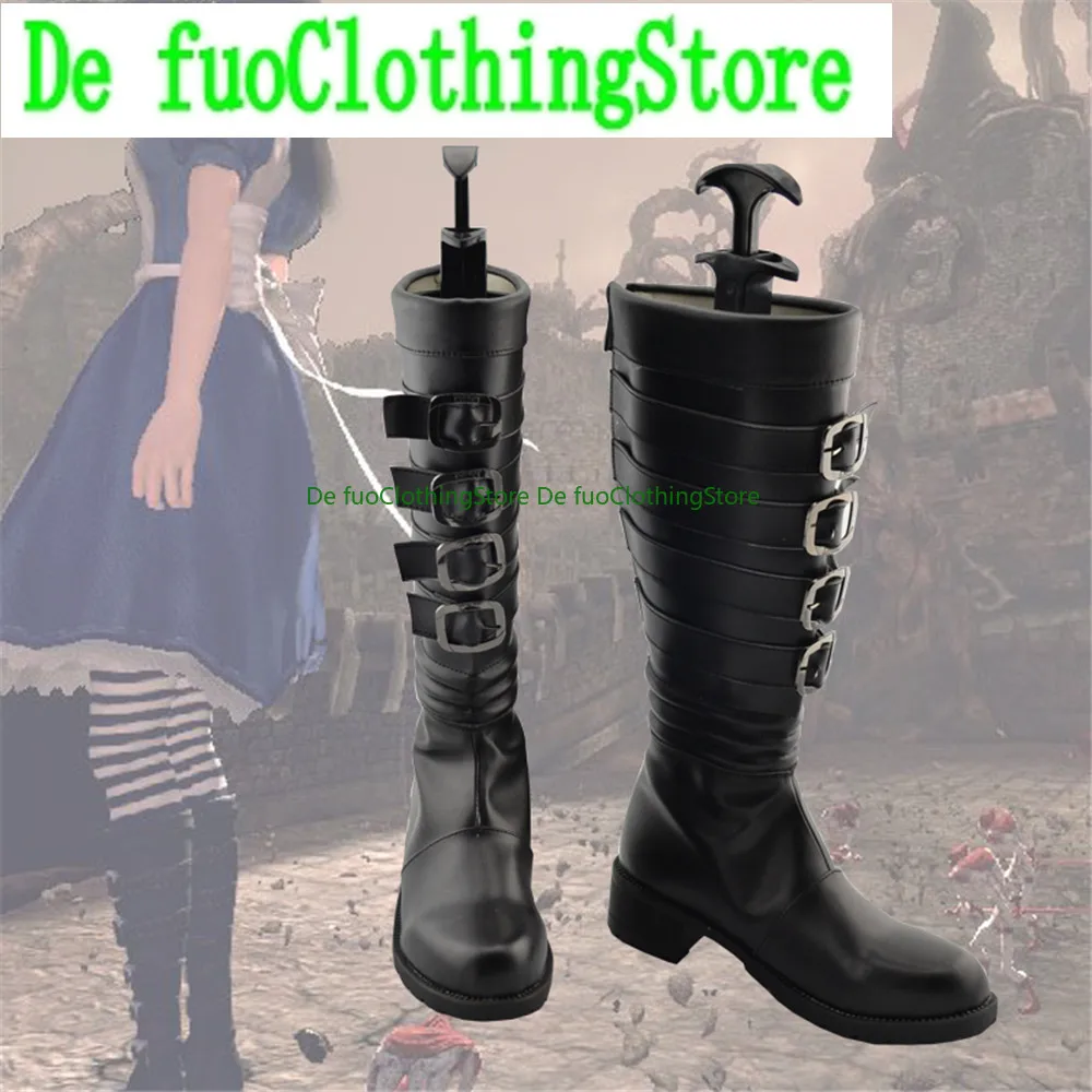 

Alice: Madness Returns Alice Cosplay Shoes Boots Halloween DefuoClothing Shoes Store