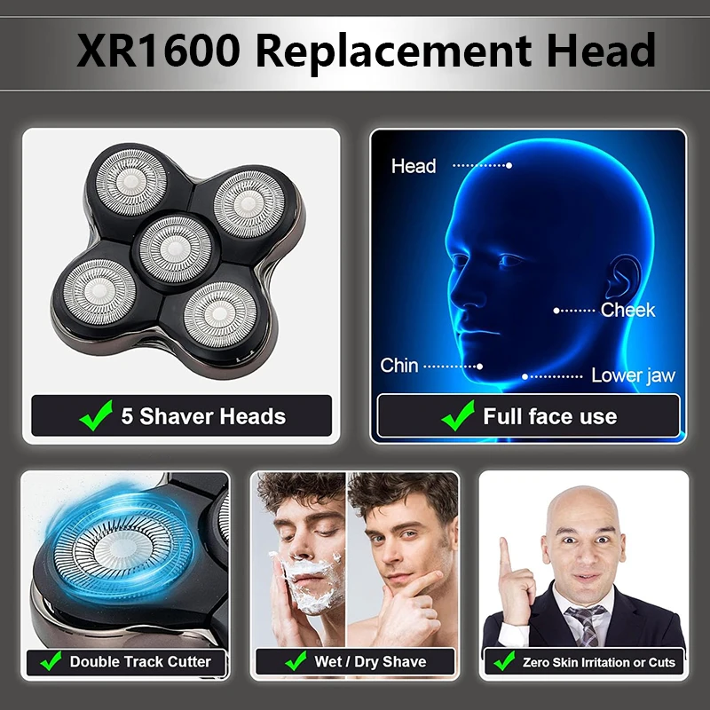 Remington Balder Boss XR7120 Replacement Head for Remington Shaver for Men XR7100 XR1600 Balder Boss Replacement Head