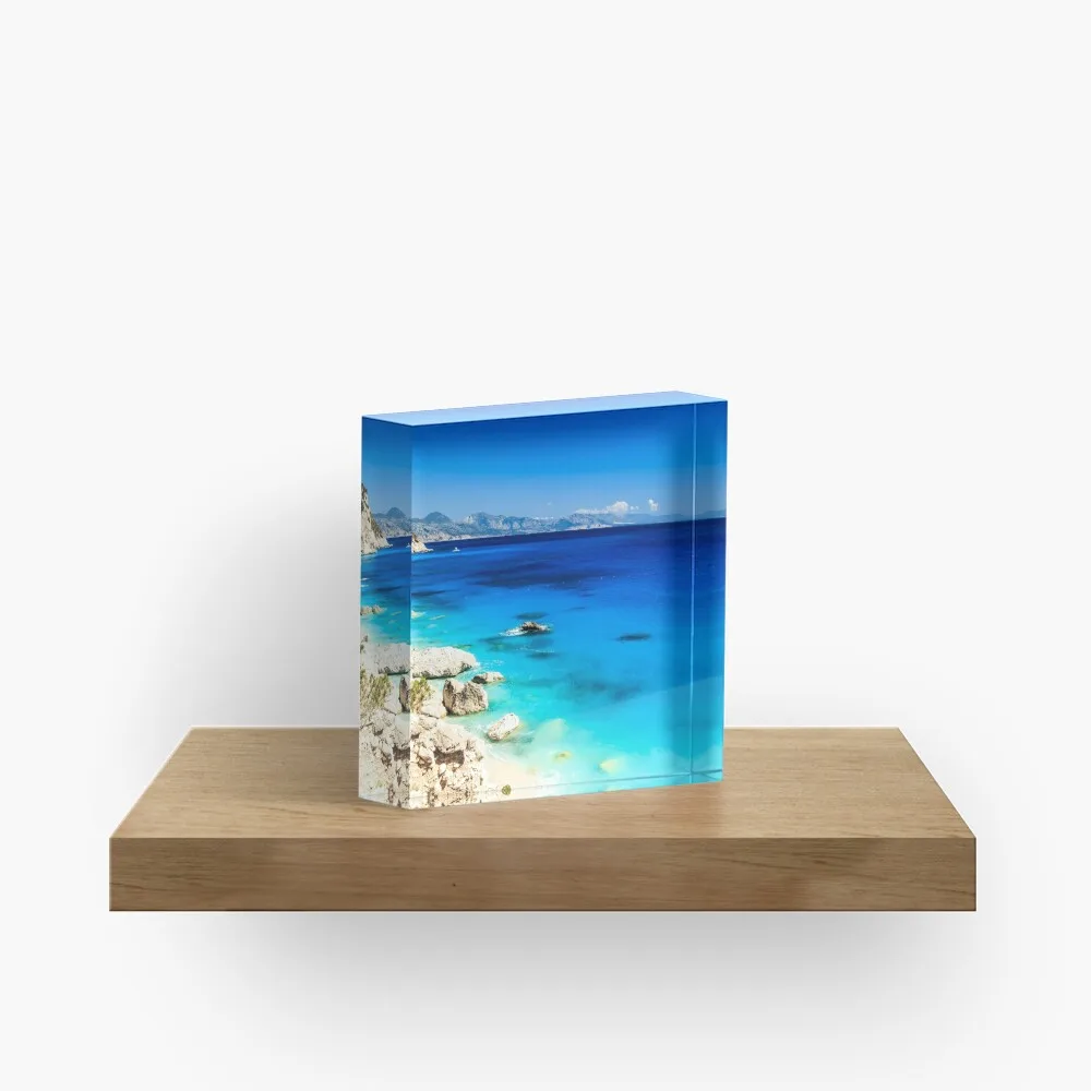 The Beautiful Cala Goloritze In Sardinia  Acrylic Block Funny Print Bedroom Stamping Pad Wedding Family Cute Decoration Art