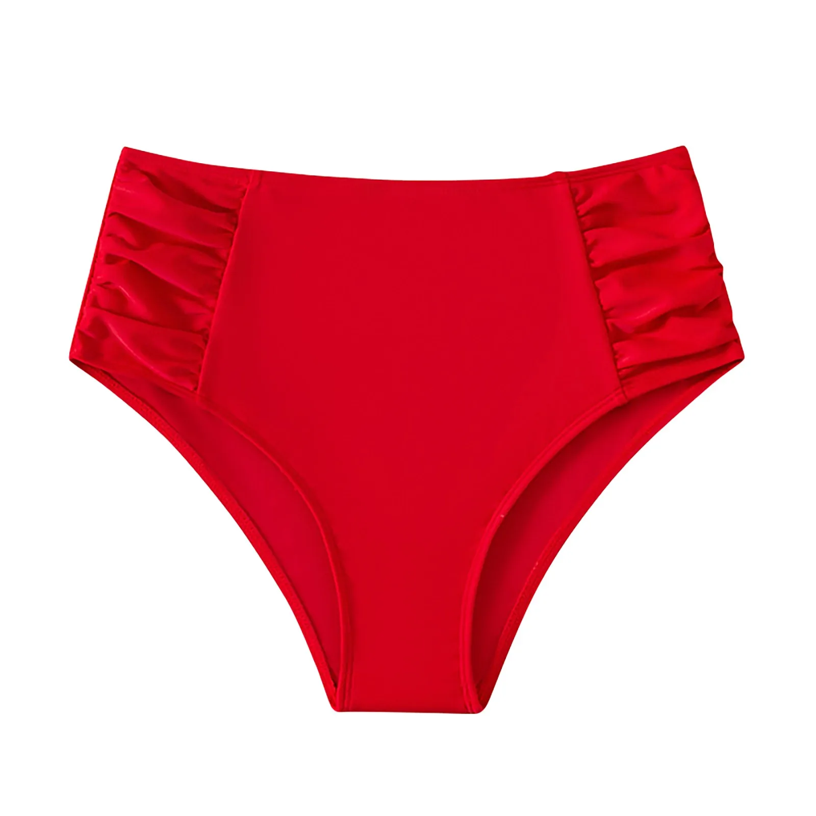 Women's High Waist Basic Swimming Bottoms Full Coverage Bikini Split Swimsuit Briefs Solid Color Comfy Swimming Trunk