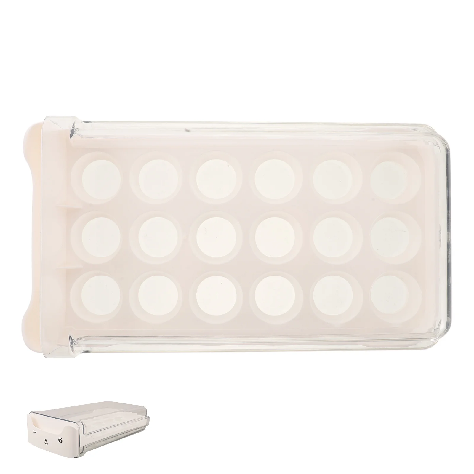

Egg Holder for Fridge Stackable Drawer Eggs Organizer Transparent Plastic Container Storage Box Commercial Use Refrigerator