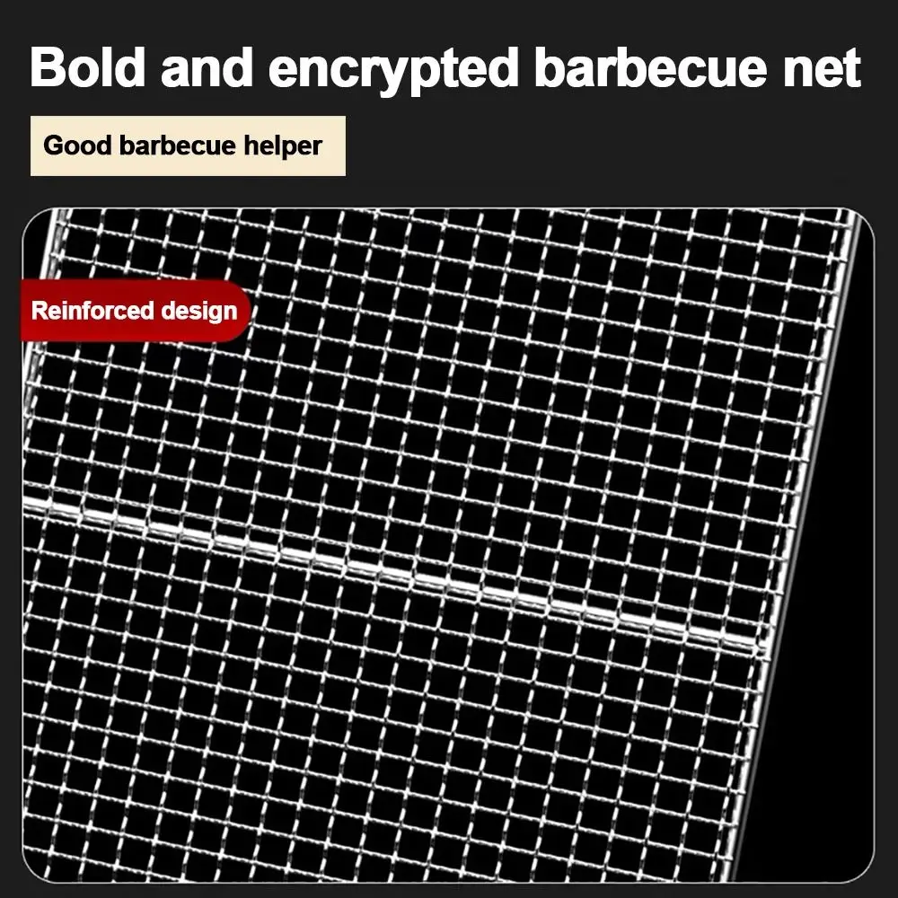 Nuevo Estantes de parrilla de alambre de hierro, red cuadrada antiadherente para parrilla, red para asar
