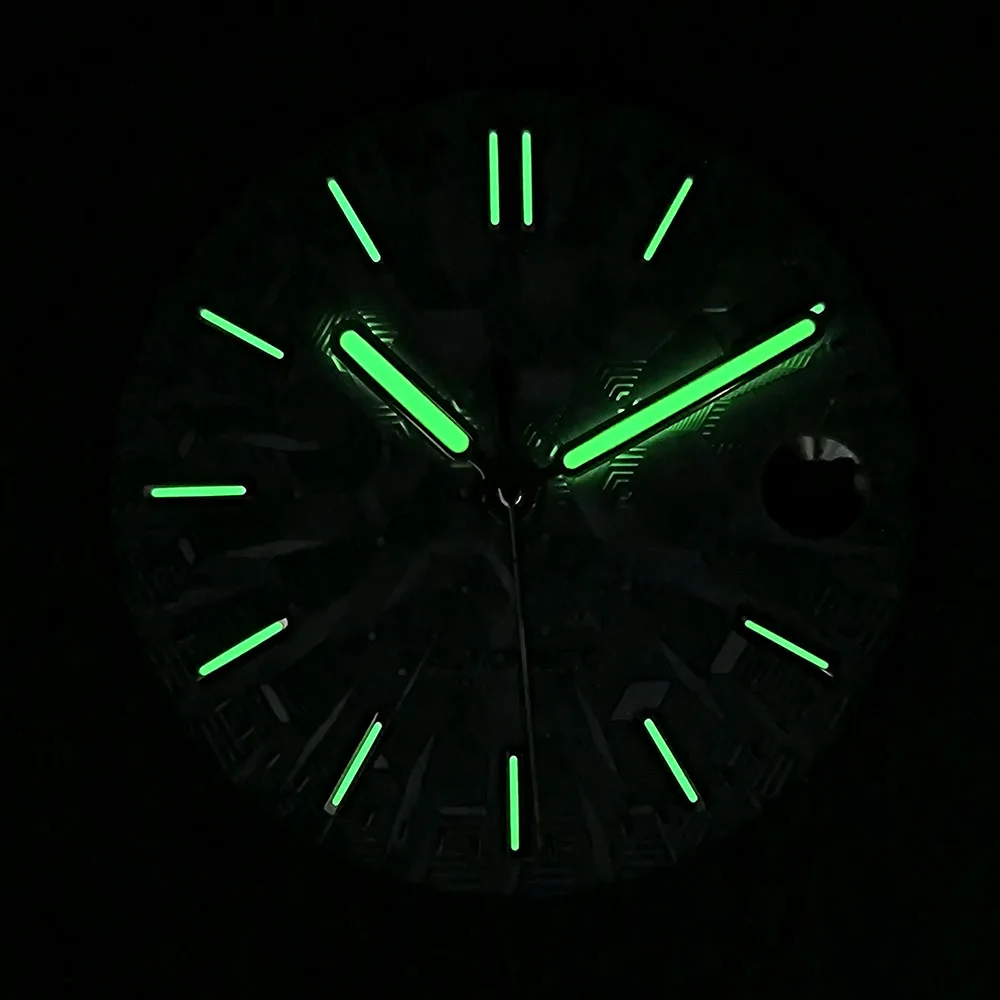 28.5mm NH35 Dial Customized Logo No Logo Watch Dial Green Luminous Dial Fit NH35 Movement Watch Accessories Watch Repair Tools