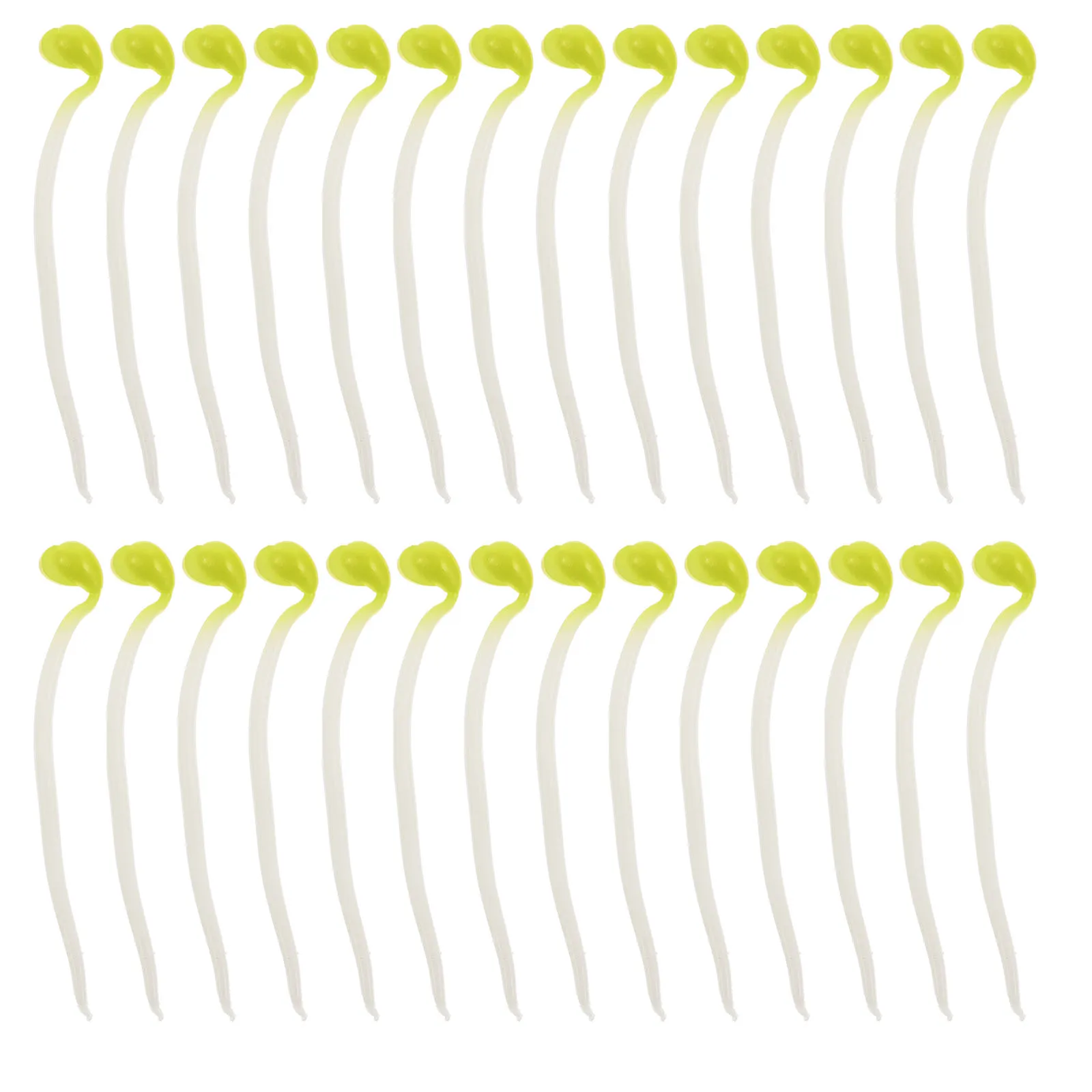 

50Pcs Stress Relief Bean Sprouts Mold Fine Craftsmanship Decorative Vegetable Props Lifelike Sprout Decor for Photoing Accessory