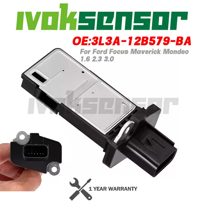 

MASS AIR FLOW SENSOR METER 3L3A12B579BA 3L3A-12B579-BA 722184230 FOR Ford Focus Maverick Mondeo 1.6 2.3 3.0
