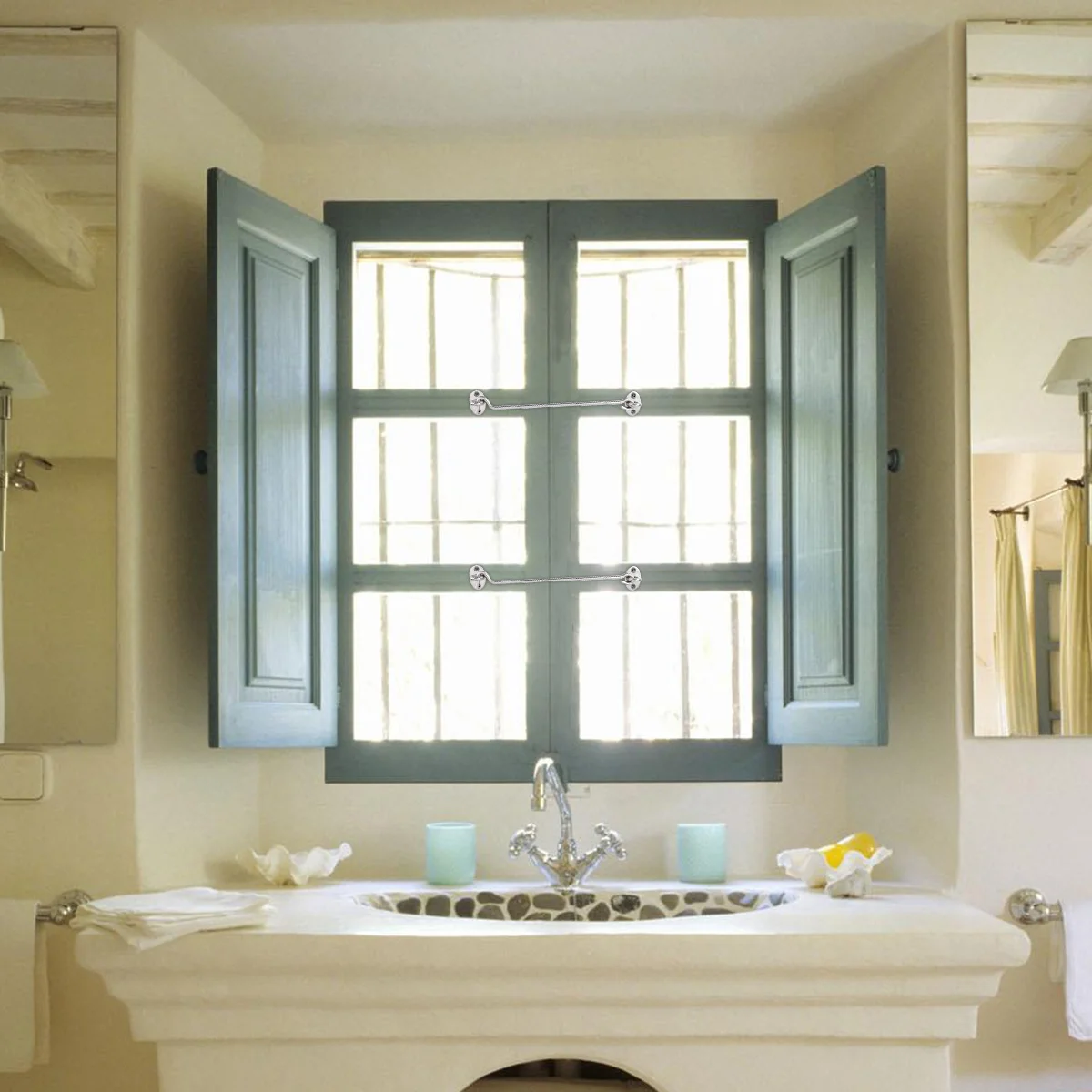 

4Pcs 10inches Stainless Steel Door Window Hook Durable Rustproof Smooth Surface Easy to Install Cabin Cabin Hook