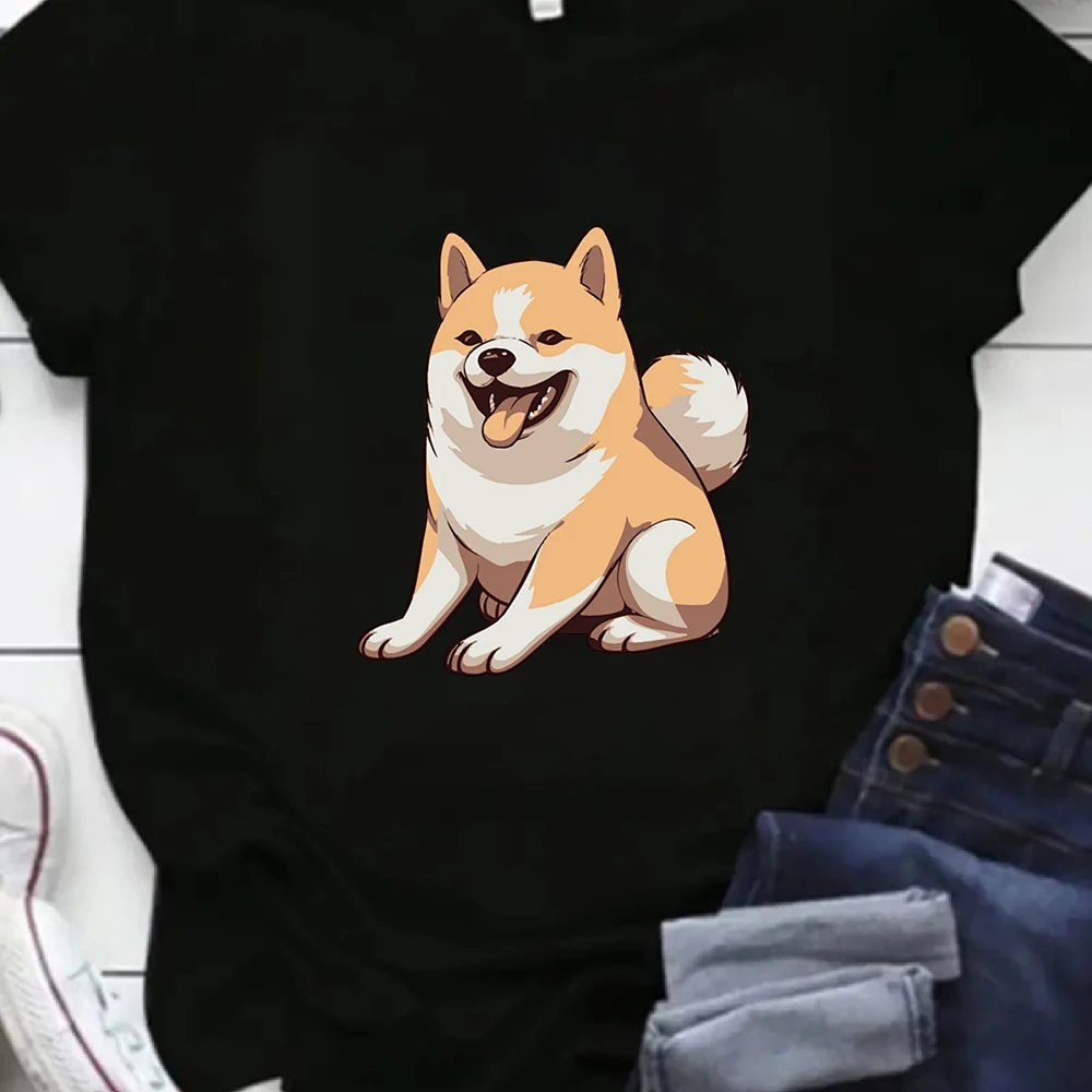 Cute Golden Retriever Puppy TShirt Kawaii Dog Print Casual Short Sleeve Tee for  Women Dog Lover Pet Owner Gift y2k top