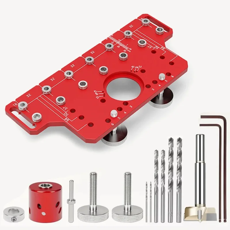 Woodworking shelves, hinges, aluminum alloy cabinets, drilling templates, hardware hinges, drilling guides, locators