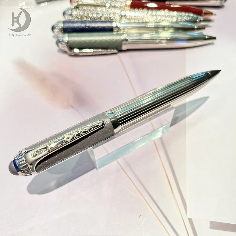 Luxuriöser Kugelschreiber mit Drehmechanismus aus Metall als Geschenk zum Schulanfang für Schmuck und Uhren – Detail 5