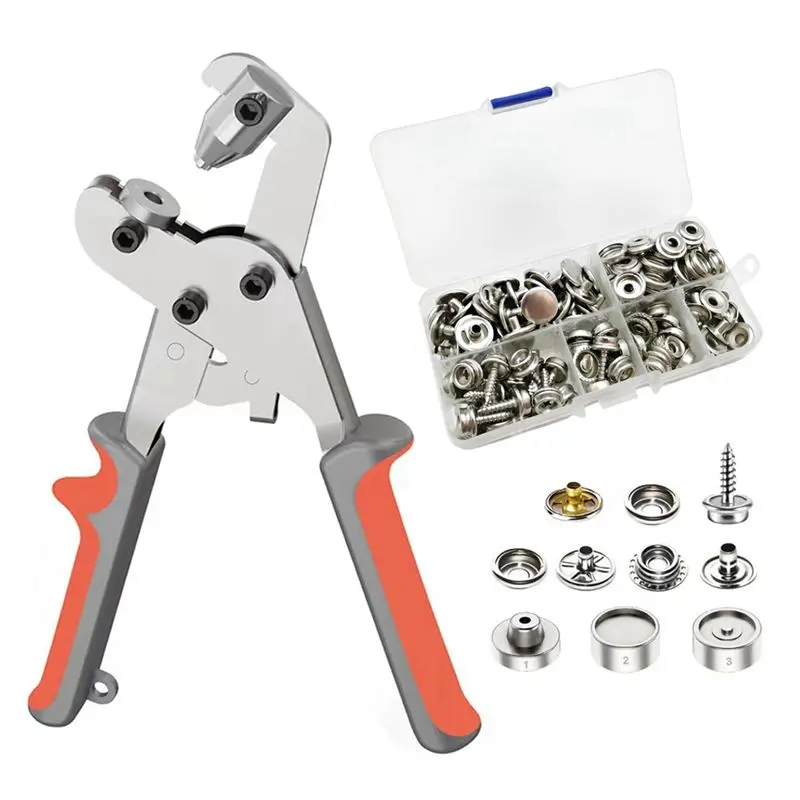 

A24F-Snap Installation Tool Heavy Duty Snap Fastener Tool Kit For Boat Covers, Sewing, Leather Snap Installation/Replacement