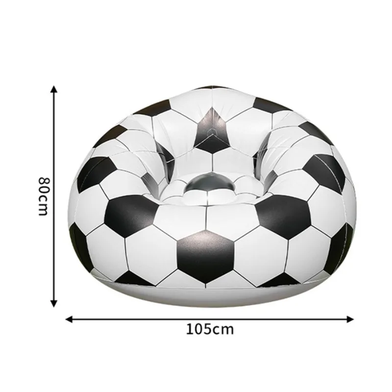 

1Pc Football Inflatable Sofa Chair, Portable Lazy Couch PVC Material Lightweight for Travel Beach Park Camping Festival