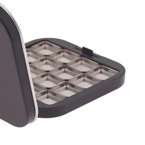 Paleta de sombra magnética vazia preta fosca, prato de armazenamento de maquiagem para mulheres, iniciantes, faça você mesmo, caixa de armazenamento de sombra de olho