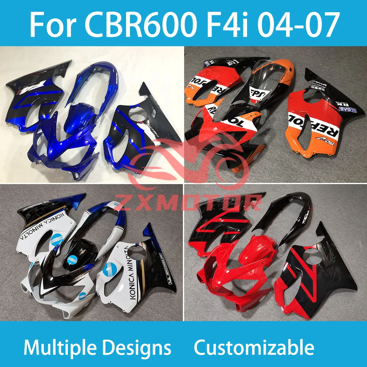 CBR600F4i 2004 2005 2006 2007 ABS Fairng Kit for Honda CBR600 F4i 04 05 06 07 Motorcycle Plastic Bodywork Fairings