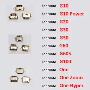 Bilashmart 10 Motorola Moto G100 G60S G60 G50 G30 G20 G10 Power One Zoom Hyper USB Charging Port Dock Socket Plug Charger Connector