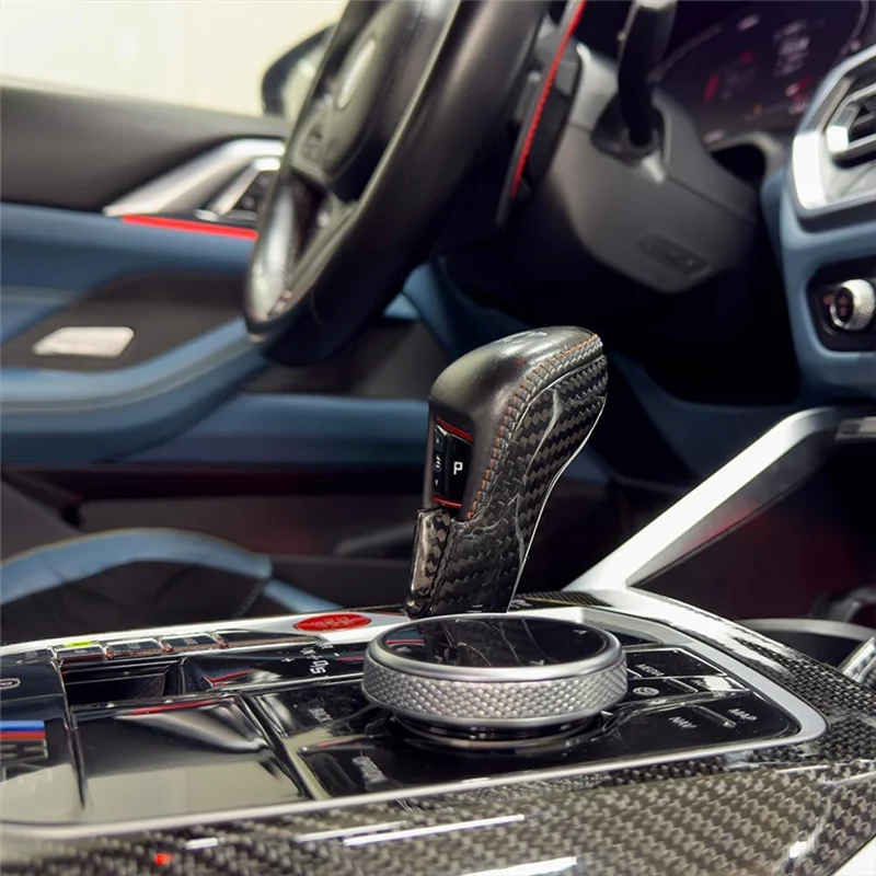 

Car Gear Shift Knob Cover Gear Shift Knob Trim For BMW Carbon Fiber For BMW M2 M3 M4