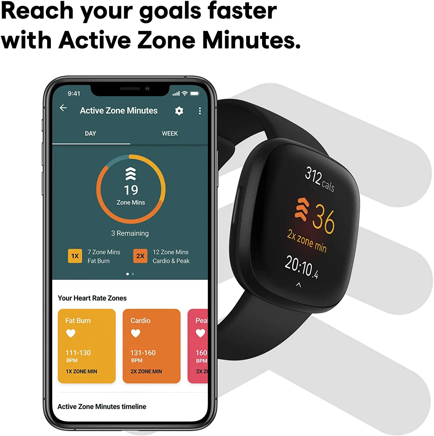 Fitbit Versa 3 Health & Fitness Smartwatch with GPS, 24/7 Heart Rate, voice Assistant & up to 6 + Days Battery, Black/Black