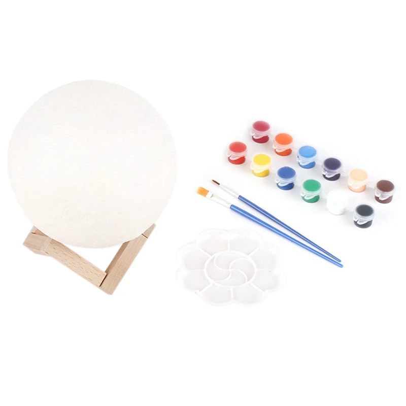 Paint Your Own Moon Lamp Kit DIY 3D Space Moon Night Light Moon Lamp Kit Crafts Kit Arts And Crafts For Child