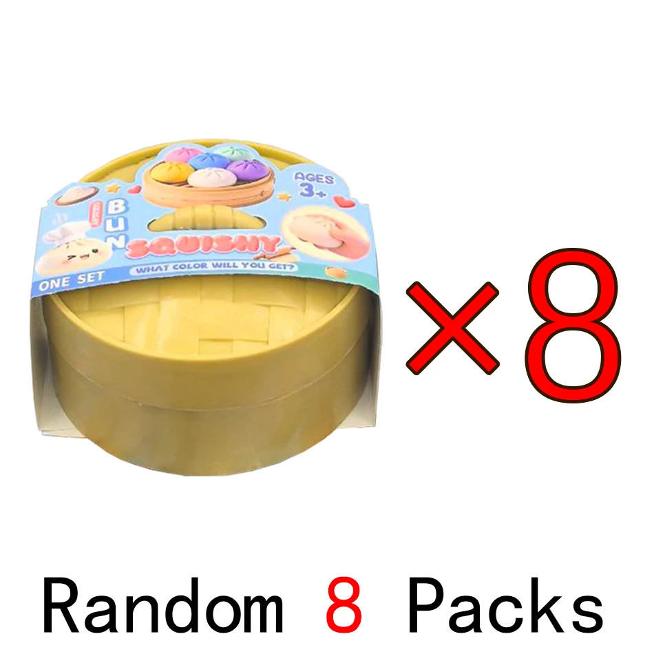 Gesimuleerde Dumpling Squishy Stressbal - Zacht terugverend knijpspeeltje tegen angst, Kawaii bureaudecoratie cadeau voor studenten en kantoorpersoneel