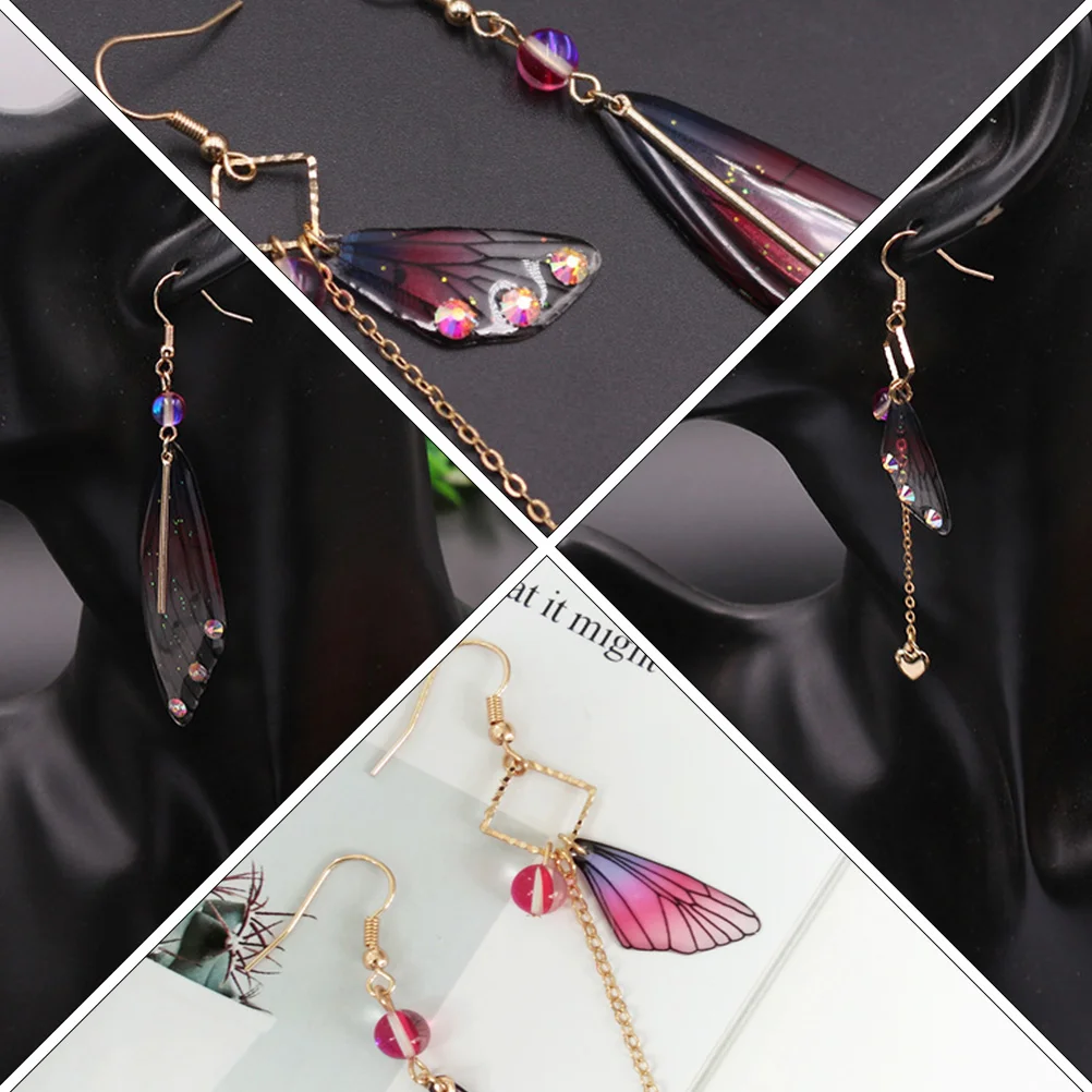 Imitation Cicada Wing Earrings Stud Stylish Jewelry Long Tassel Fresh Delicate Supplies