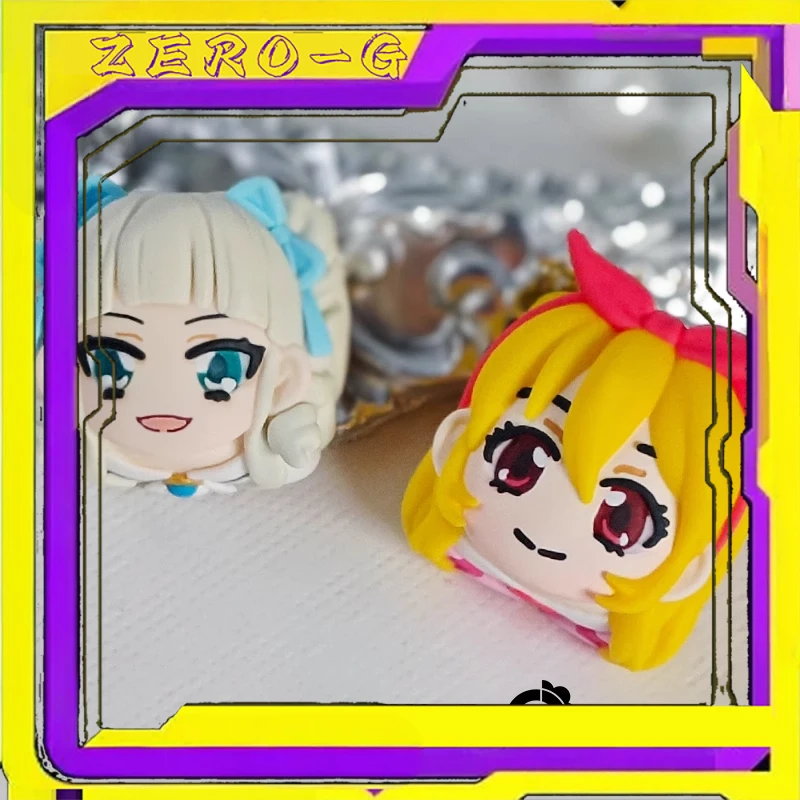 

Aikatsu Theme Keycap Cartoon Cute Mechanical Keyboard Resin Cherry R4 Profile Custom Game Office Keycaps Collectibles Gift