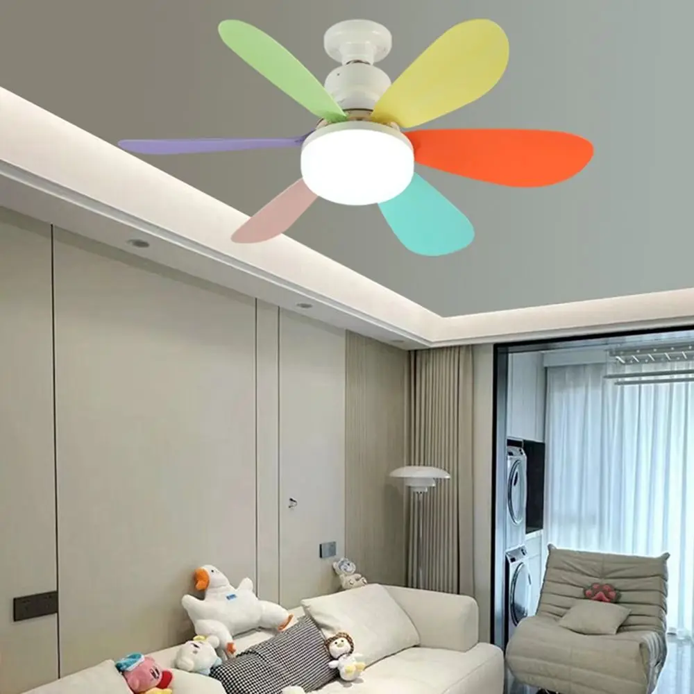 

2 in 1 Ceiling Fan Light Remote Control Wind Speed Adjustable Electric Cordless Fan 3 Gears Stepless Dimming Eye Protection