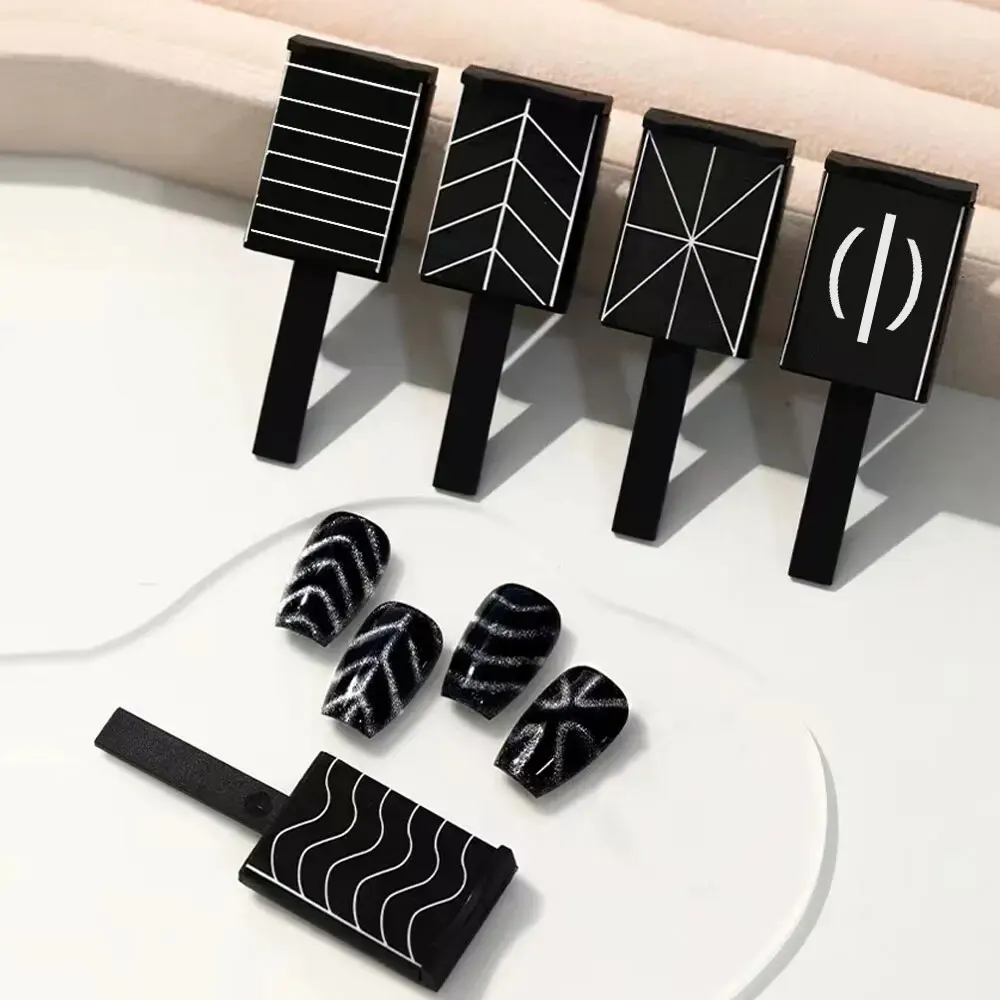 5pcs Magnet Stick Wand For 3D Magnetic Cat Eye Gel, Magic Nail Art Manicure Tool, UV Gel Magnet Stick Manicure Nail Art Tools