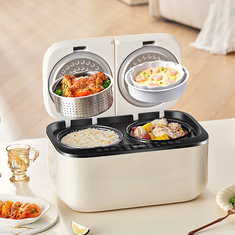 جهاز طبخ الأرز الذكي متعدد الوظائف سعة 5 لتر مع شاشة تعمل باللمس، أجهزة المطبخ المنزلية لعدد 1-4 أشخاص، كيس هوائي مزدوج للطهي المتكامل #1