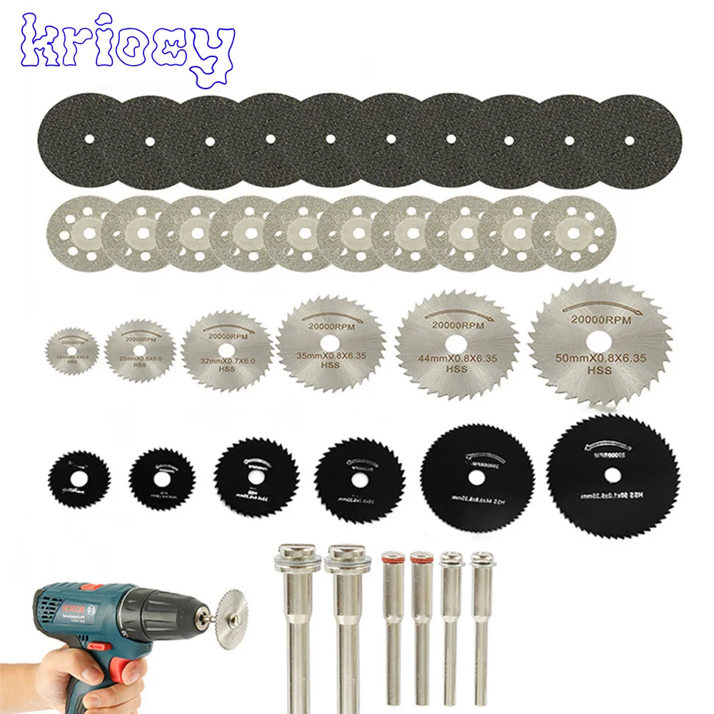 Diamond Slices Emery HSS Mini Slices Tooth Grinding Slices Jade Glass Electric Grinder Hanging Small Saw Blades For Rotary Tools