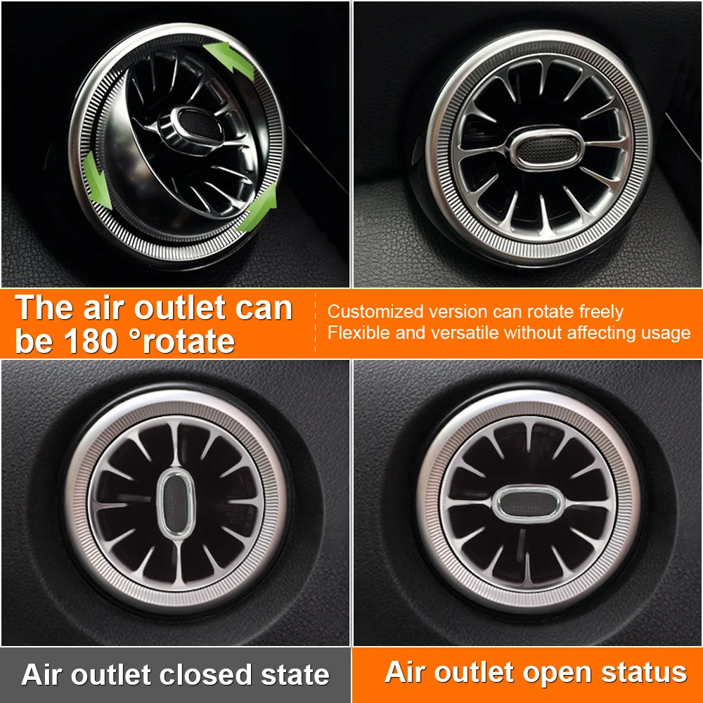 For Mercedes-Benz Accessories W205 GLC X253 W213 W222 W176 C117 X156 CLA GLA C118 W177 LED Turbine Nozzle Air Vent Ambient Light view 5