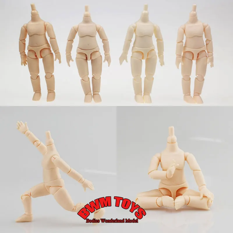 

10 см 1/12 BJD OB11 YMY подвижный шарнир DOD телесное тело для головы GSC аксессуары для тела
