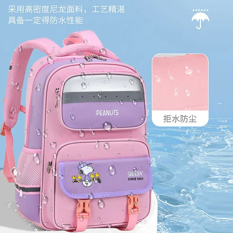 2025 Nuovo zaino per studenti della scuola primaria autentico Snoopy, stagione scolastica, zaino leggero e di grande capacità, regalo per bambini