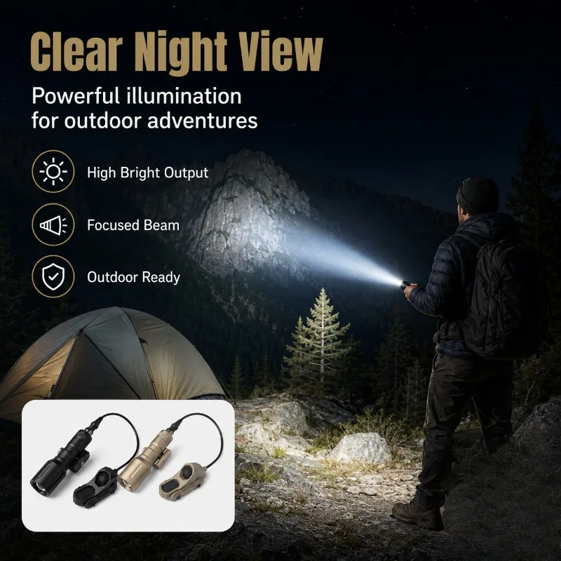 Alloy Material Adjustable Bright Flash Torch Multi‑Flashing Accessory Spare Tail Component
