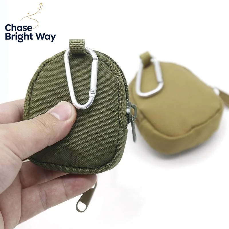 1PC Tactical EDC Pouch Key Wallet Holder Men Coin Purses Pouch Bag Keychain Zipper Pocket Outdoor Key Bag