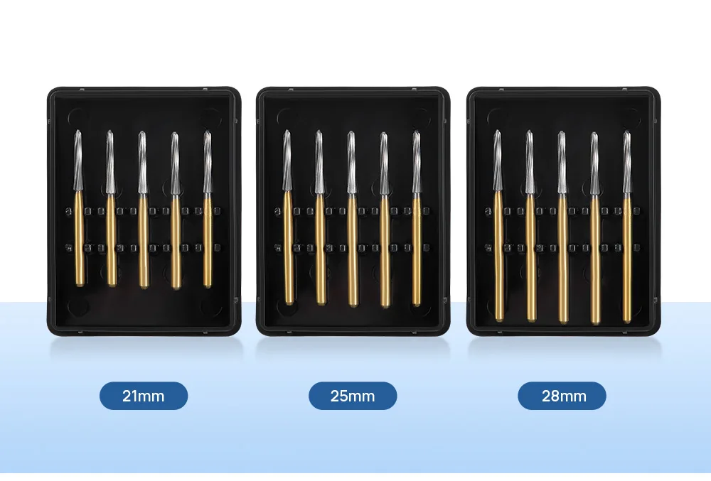 AZDENT Dental Endodontie-Hartmetallbohrer FG 1,6 mm für Hochgeschwindigkeitshandstück, sichere, nicht schneidende Spitze, chirurgische Endo-Wolfram-Knochenschneider – Detail 2