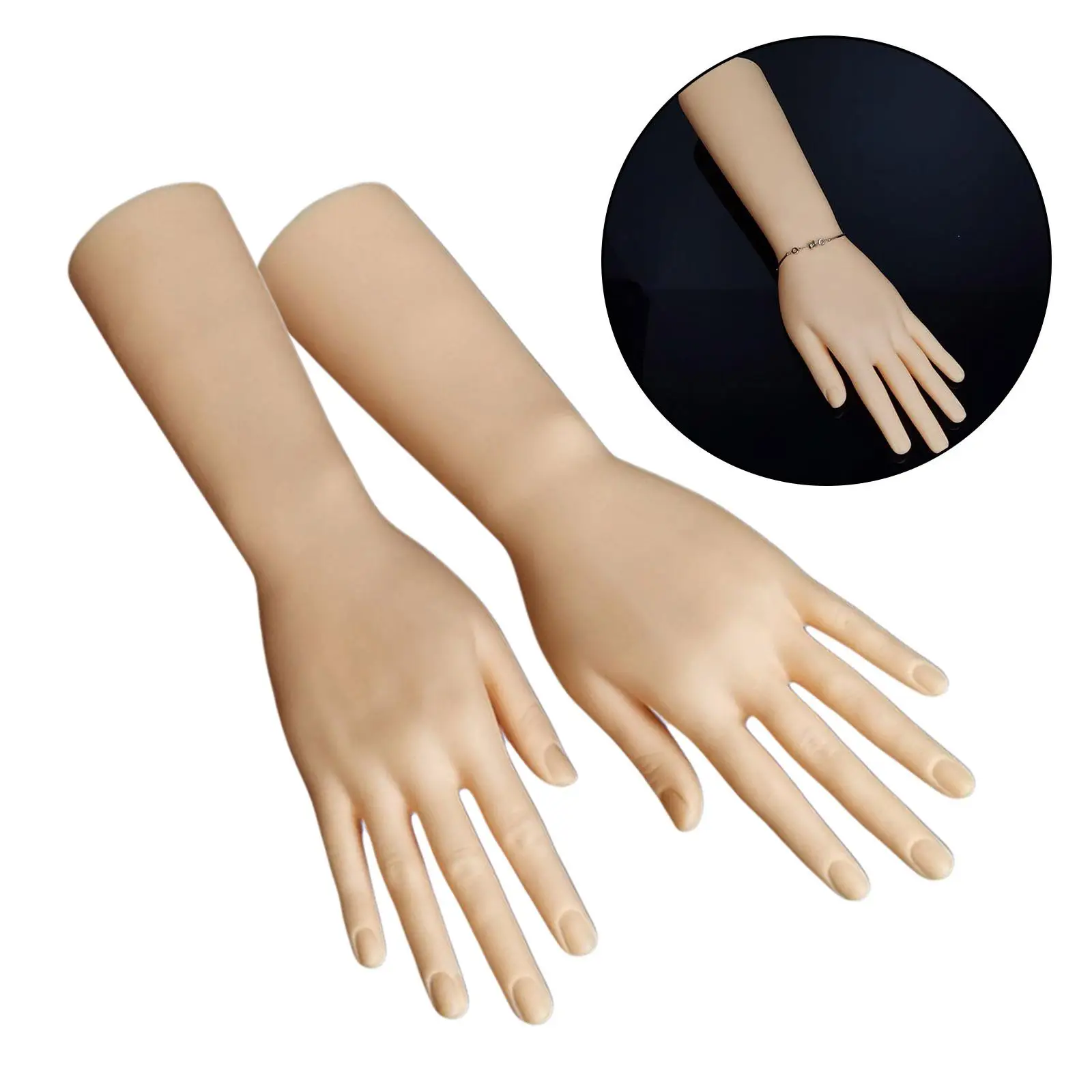 Plastic Mannequin Hand Bracelet Watch Display Organizer Stand Skin Color