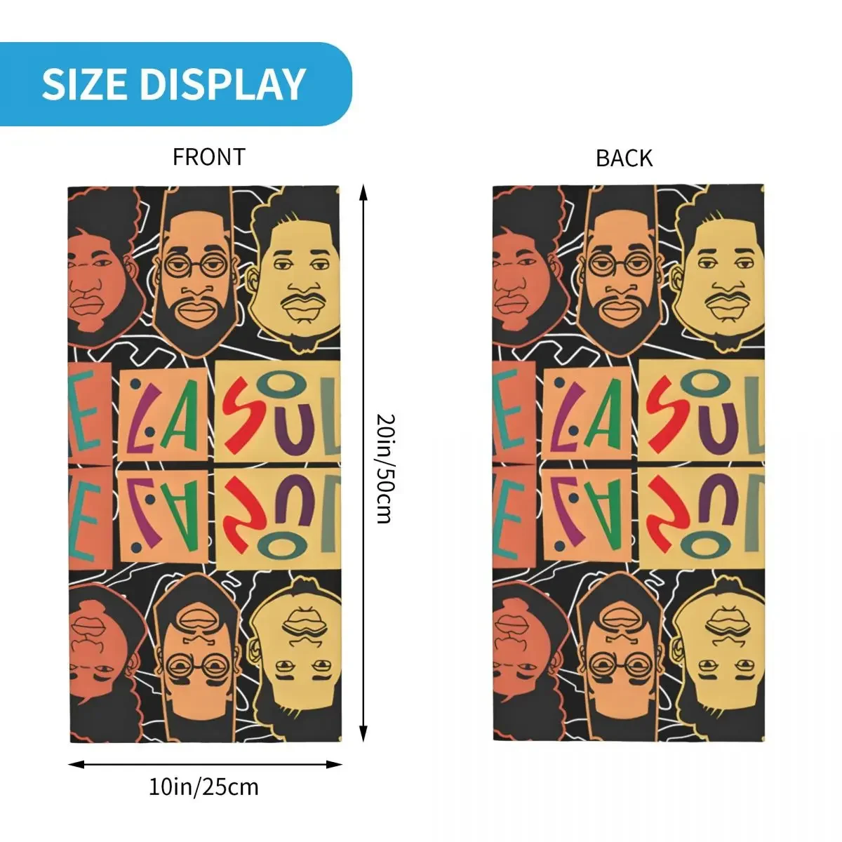 Handsome Motocross Bandana Neck Gaiter Printed D-De La Soul Face Scarf Multi-use Cycling Riding Unisex Adult Winter