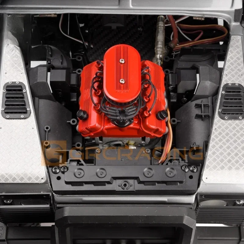 Rc Car  1976 F76 V8 Simulate Engine Motor Cooling Fans Radiator For 1/10 Rc Crawler Trxs Trx4 Trx6 Axial Scx10 D90 D100