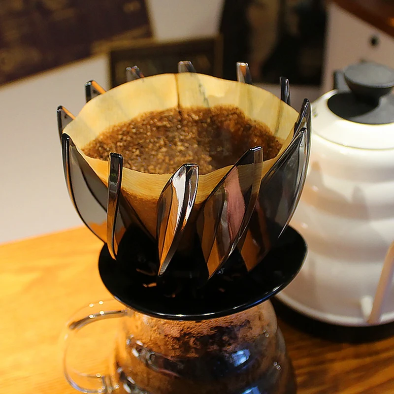 Filtro per caffè Drip Hand Brew Coffee Filter Coffee Dripper Spiral Rib Design per 1-4 tazze per l'home Office