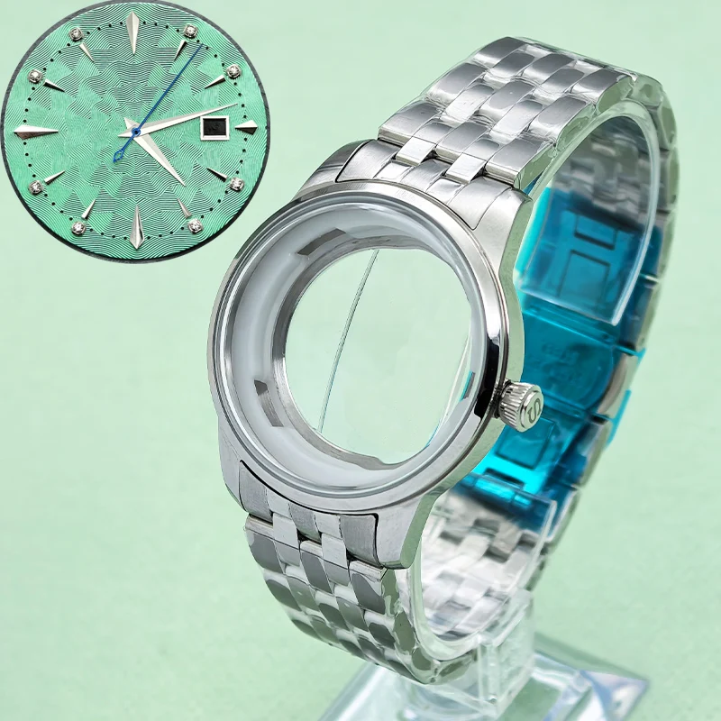 NH35 Case 40mm Cocktail Watch Case Fit NH35 NH36 NH38 NH39 4R Movement 35mm NH35 Dial Arch Glass Transparent Backcover NH35 Case
