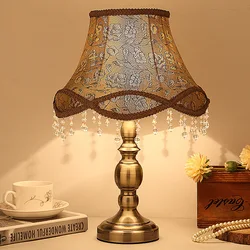 Retro American Bedside Table Lamp Desk Bedroom Household Light European Simple Decoration Modern Lamp Night