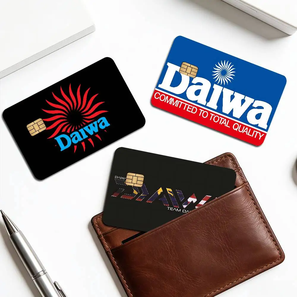 Classic Fishing Tackle Logo D-Daiwa Cartoon Credit Card Skin Stickers for Bank Card Bus Metro Card Sticker Waterproof Women Gift