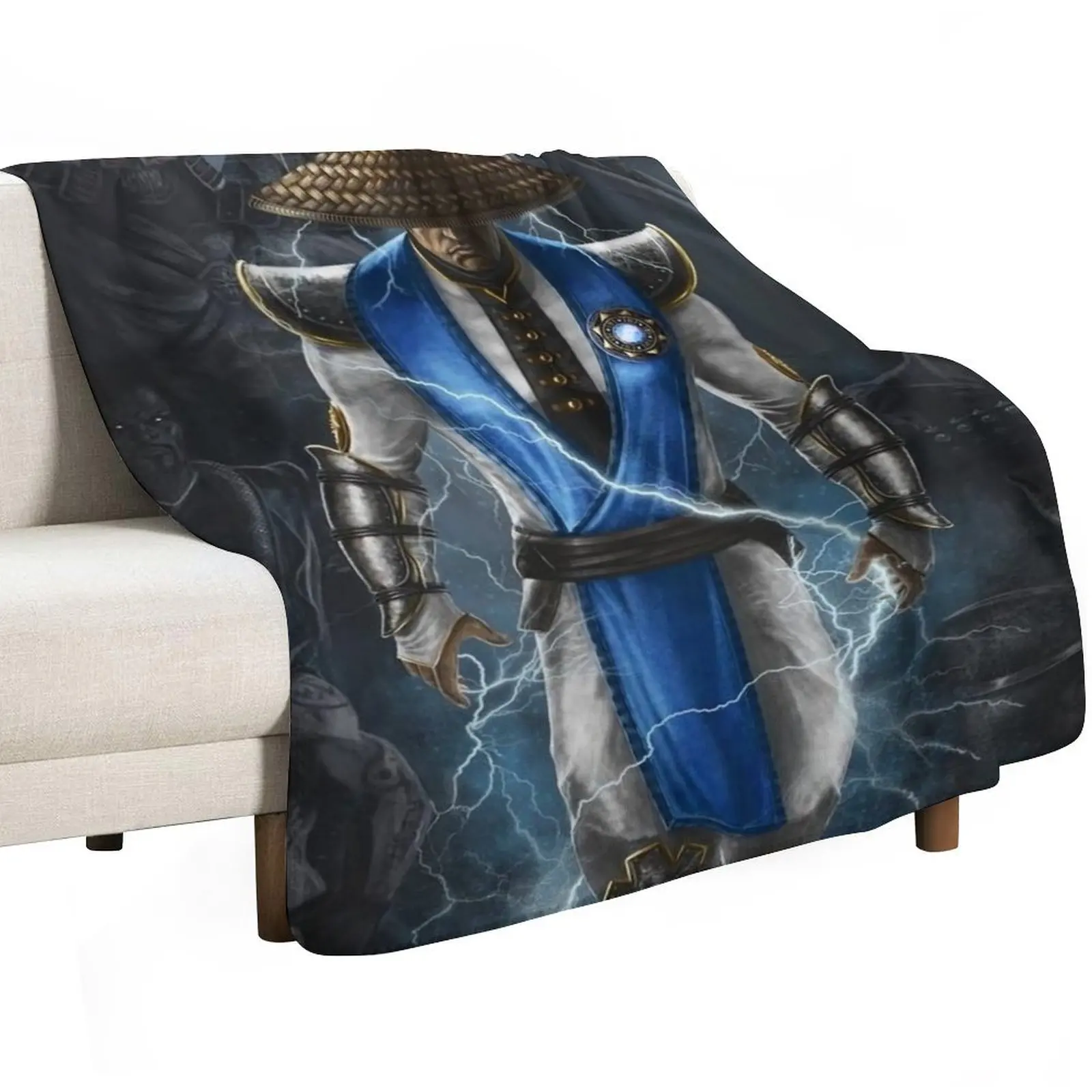 Raiden Mortal Kombat Throw Blanket manga For Sofa Thin Plaid Baby Custom for sofa Blankets