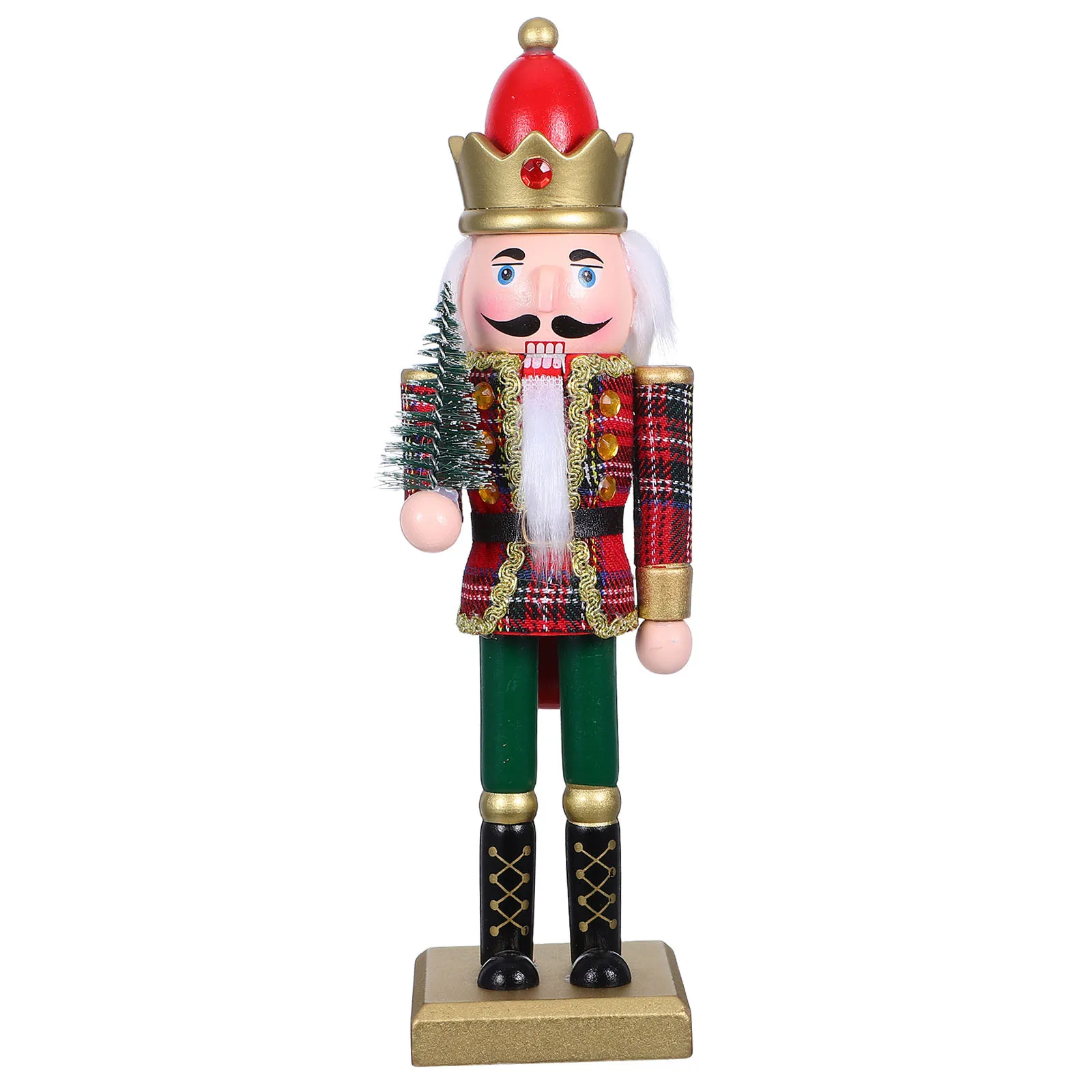 

Wooden Nutcracker Soldier Christmas Decoration Traditional Holiday Decor for Home Tabletop Fireplace Shelf Display