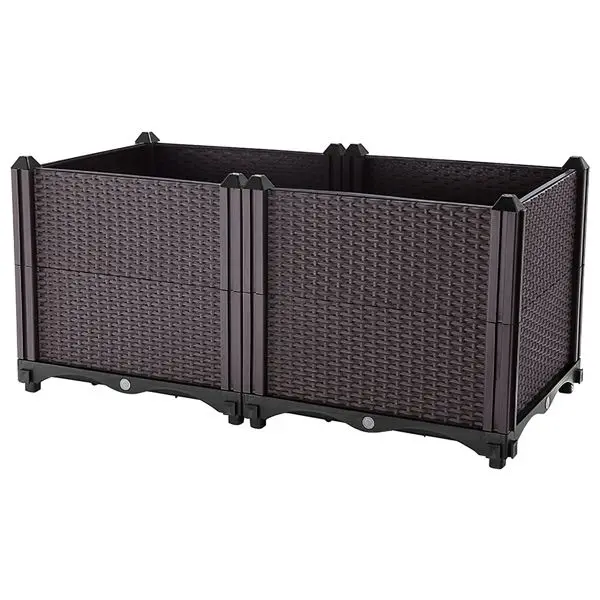 أثار حديقة السرير زارع للنباتات في الهواء الطلق صندوق المزارعون البلاستيكية مرتفعة صناديق الحديقة أواني النباتات من حديقة فناء شرفة سطح السفينة #6